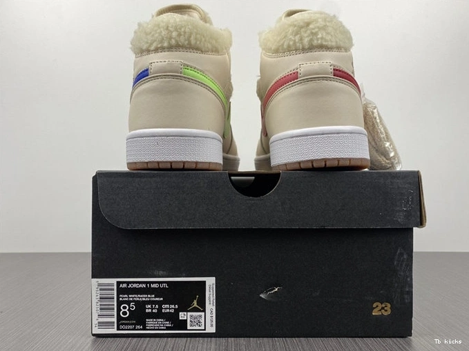 Reps TBK Pearl Fleece White 3701 Jordan1 Mid DO2207- SunProtective 1025